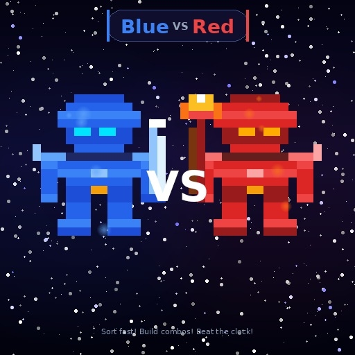 Color Clash: Blue VS Red Puzzle Rush