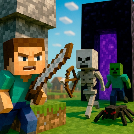 Epic Noob Village Tower Defense: Monster Survival