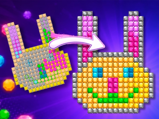 Sparkling Jewel Coloring: Pixel Art Puzzle