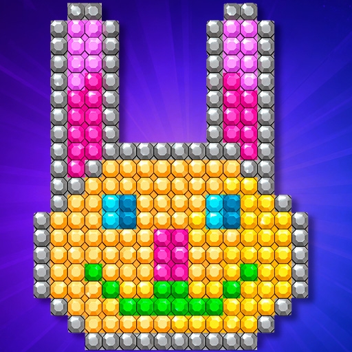 Sparkling Jewel Coloring: Pixel Art Puzzle