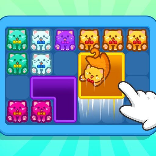 超级喵喵方块：色彩谜题大冒险 (Super Meow Block: Color Puzzle Fun) - 挑战你的指尖连锁反应！