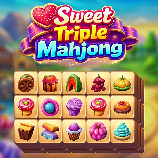 Doce Triplo Mahjong: Desafio de Doces (Tasty Triple Mahjong) - Crie Combos Açucarados!